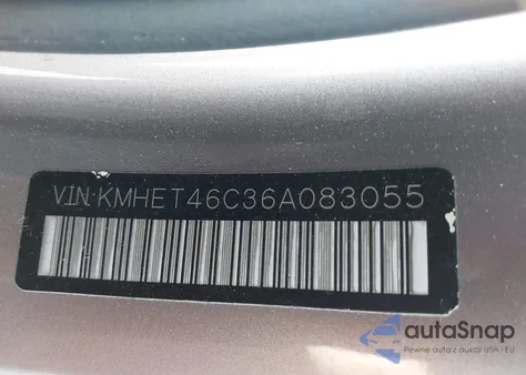 2006 Hyundai Sonata Gl from USA, damaged, VIN KMHET46C36A083055